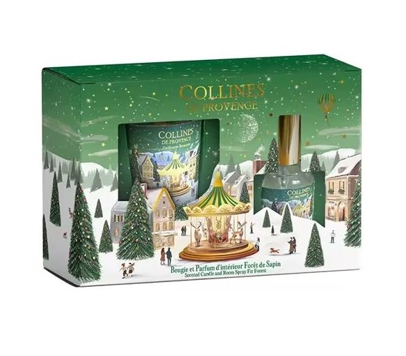 Set Duftkerze und Raumduft Tannenwald Collines de Provence - 2 Produkte - image 1