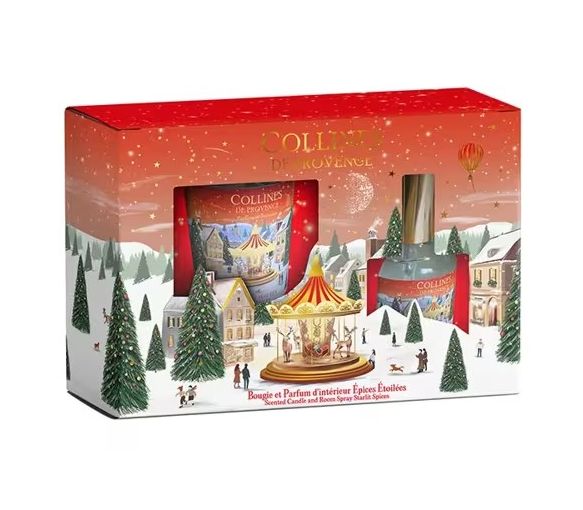 Geschenkset Duftkerze und Raumduft Épices Étoilées Collines de Provence - 2 Produkte - image 1