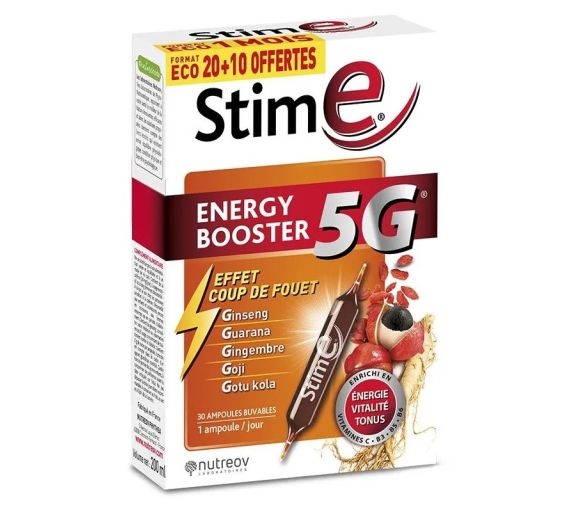 Stime E Energie-Booster 5G Nutreov - Packung mit 30 trinkbaren Ampullen