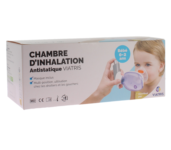 Antistatische Inhalationskammer für Babys von 0-2 Jahren Viatris - Box mit einer Inhalationskammer und Maske - image 1