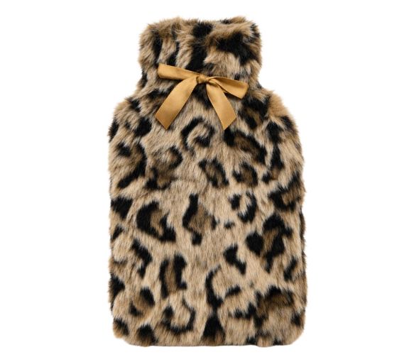 Wärmflasche mit Bezug Leopard braun Calindoo – 2 L - image 1