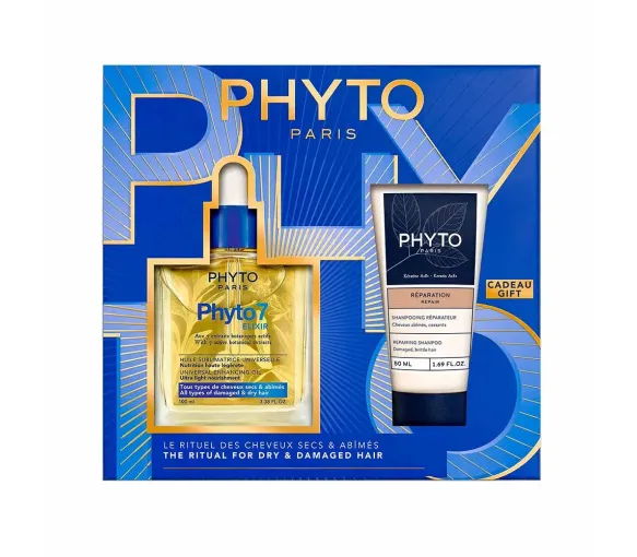 Coffret Phyto 7 Elixir huile sublimatrice universelle + shampooing réparation offert Phyto Paris - 2 produits