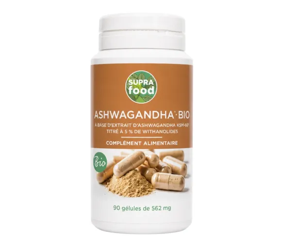 Ashwagandha bio Supra food Exopharm - 90 gélules