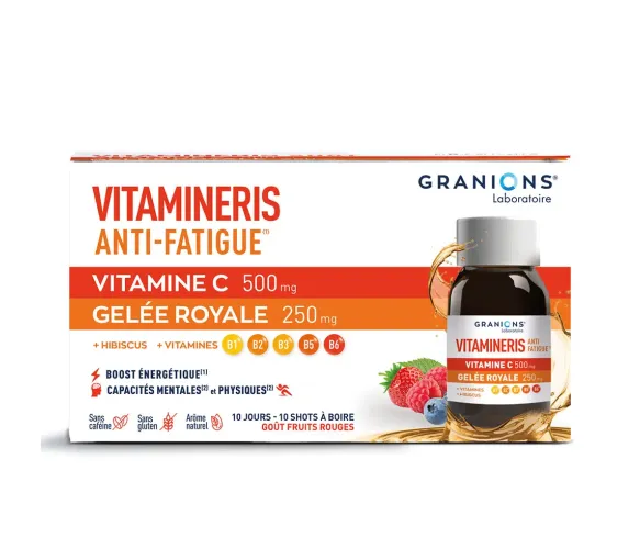 Vitamineris Anti-Fatigue Granions - Packung mit 10 Trinkshots