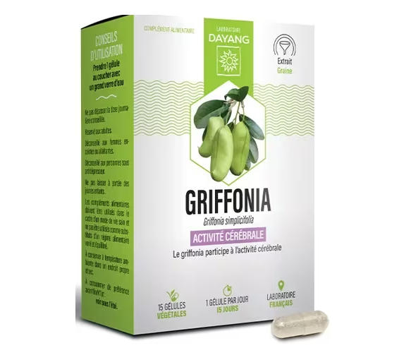 Griffonia Gehirnaktivität Dayang - Packung mit 15 Kapseln
