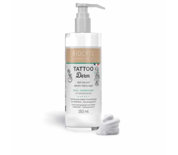 Tattoo Derm Gel Waschmittel nach dem Tätowieren Biocyte - Pumpflasche mit 150 ml