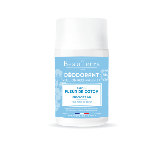 Deodorant Baumwollblüte Roll-On nachfüllbar Beauterra - 50 ml - image 1