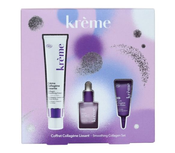 Glättendes Bio-Kollagen-Set fürs Gesicht Krème – 3 Produkte - image 1
