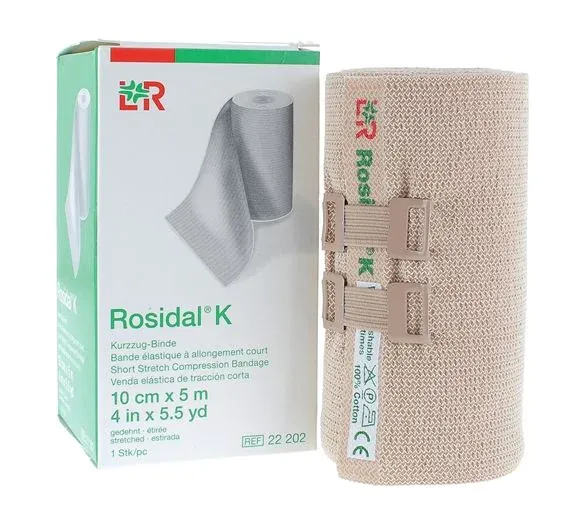 Bande à allongement court Rosidal K Lohmann & Rauscher - une bande de 10cm x 5m