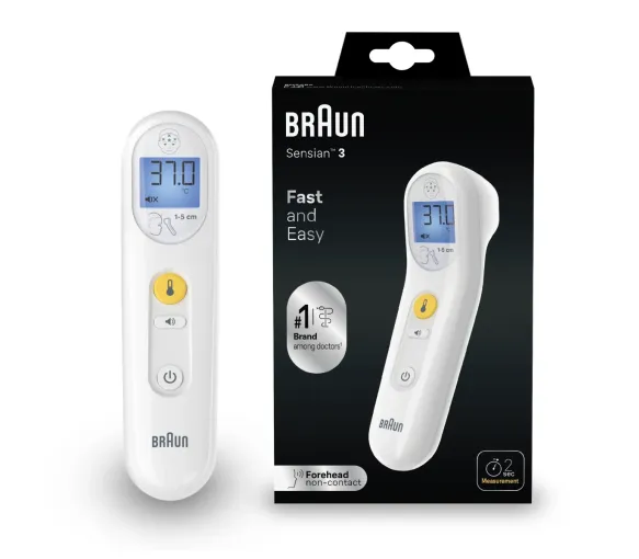 Sensian 3 kontaktloses Stirnthermometer Braun - ein Thermometer