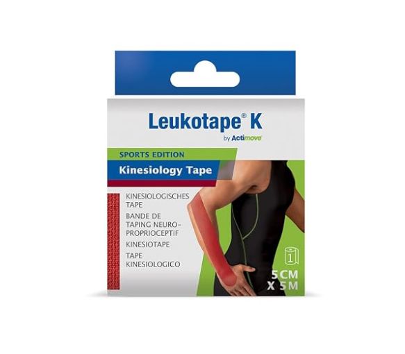 Leukotape K elastisches Klebe-Tape Kinesiologie rot BSN medical - Rolle 5 cm x 5 m