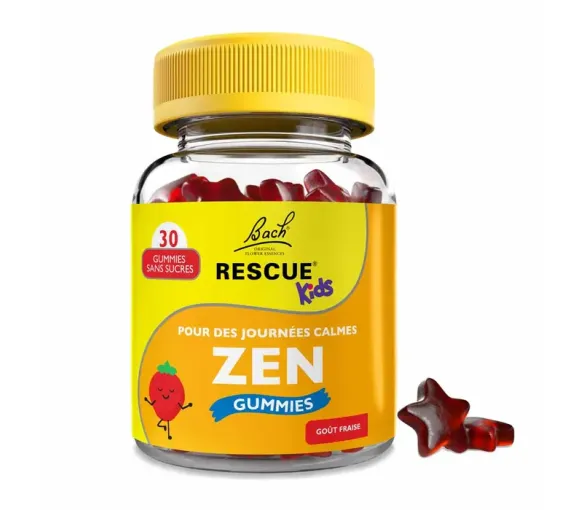 Rescue Kids Zen ruhige Tage Gummibärchen Erdbeergeschmack - 30 Gummibärchen pro Dose