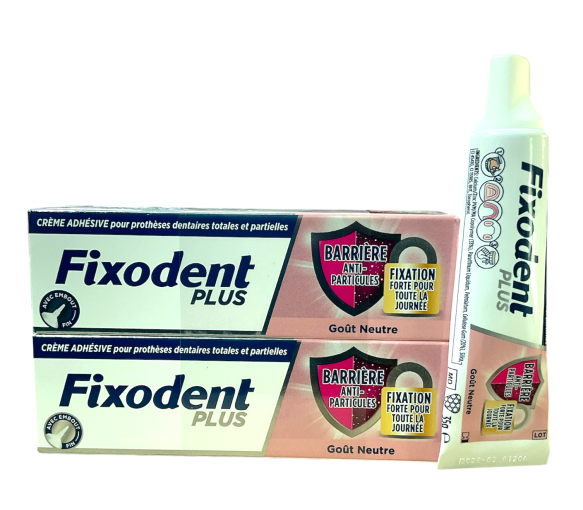 Fixodent Plus Anti-Partikel Klebercreme - 2er Pack mit 35g Tuben