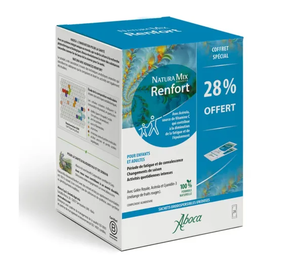 Nature Mix Advanced Energieverstärkung Aboca - Box mit 28 orodispersiblen Beuteln