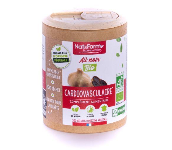 Schwarzer Knoblauch Bio Ecoresponsable Nat&form - Dose mit 200 Kapseln - image 1