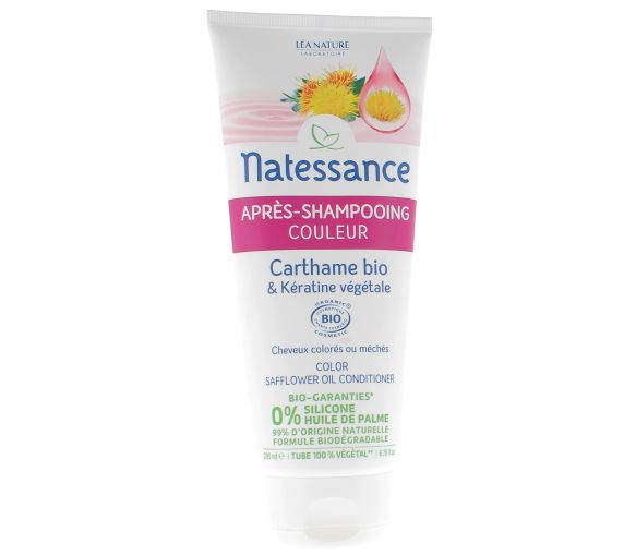 Bio-Haarspülung mit Färberdistel und Keratin Natessance - Tube mit 200 ml