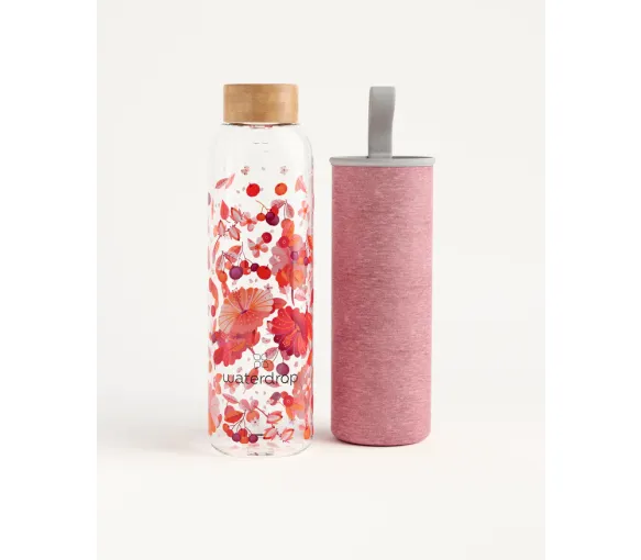 Wasserflasche Waterdrop - transparente Relaxflasche mit 600 ml