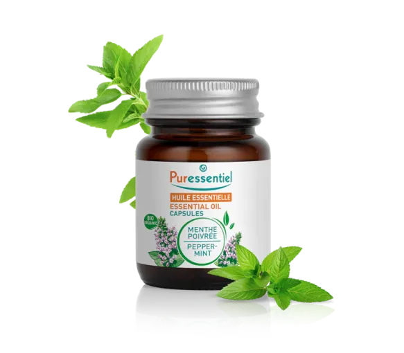 Bio-Pfefferminzöl-Kapseln Puressentiel - 60 Kapseln pro Packung - image 1