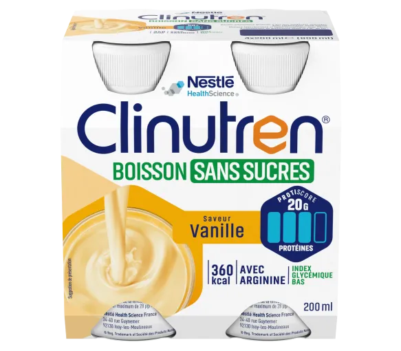 Clinutren Getränk ohne Zucker Vanille Nestlé - 4 Flaschen à 200 ml - image 1