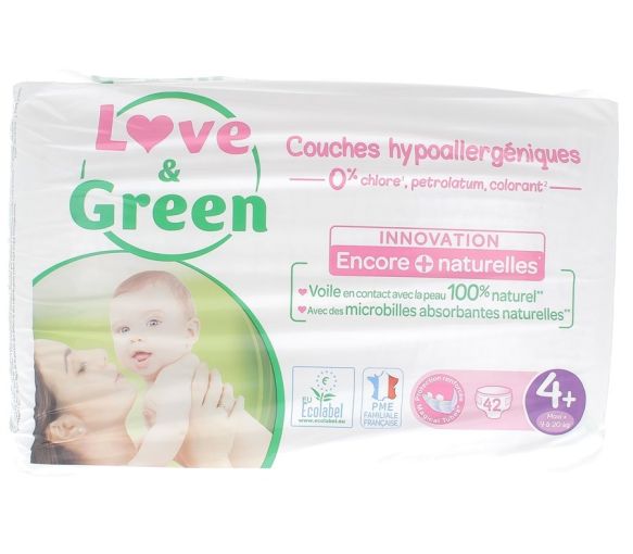 Hypoallergene Windeln Größe 4 Love & Green - image 1