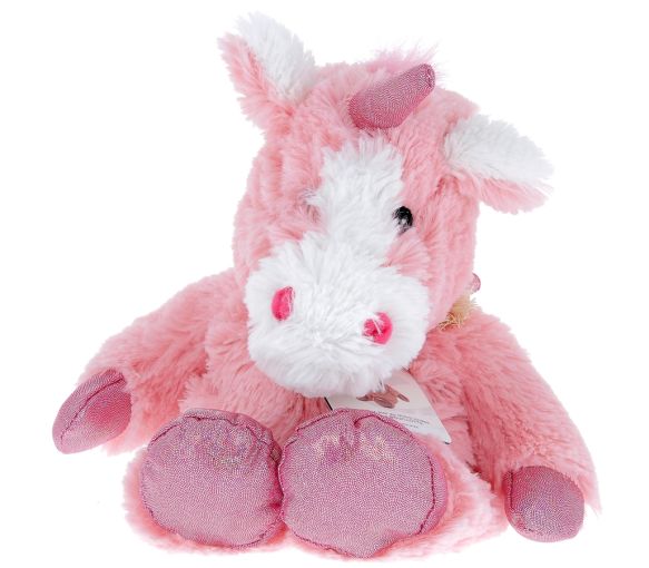 Gemütliche Einhorn Wärmflasche Soframar - 1 Plüschfigur von 30 cm