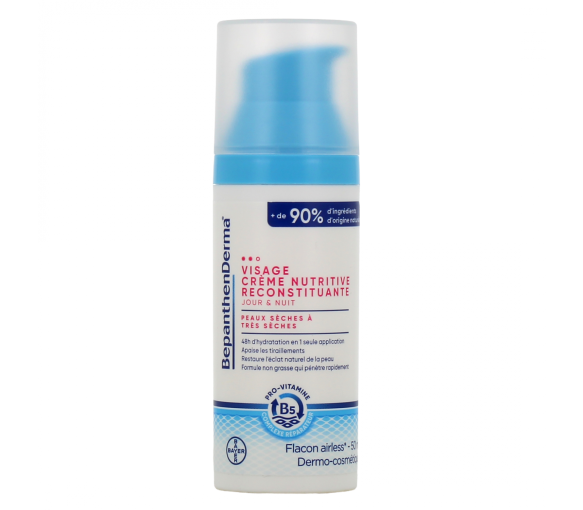 Nährende regenerierende Gesichtscreme BepanthenDerma - Pumpflasche mit 50ml - image 1