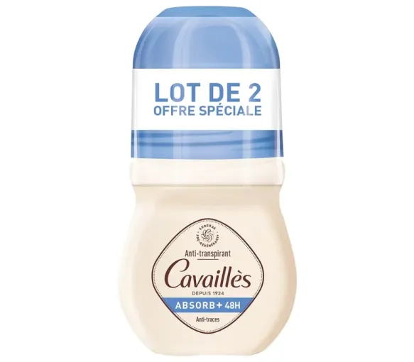 Deodorant Absorb+ gegen Schwitzen und Gerüche Rogé Cavaillès - 2er-Pack Roll-ons à 50 ml - image 1