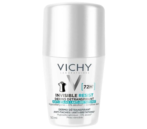 Unsichtbares Deodorant, schweißresistent, anti-irritierend, 72h Vichy - image 1