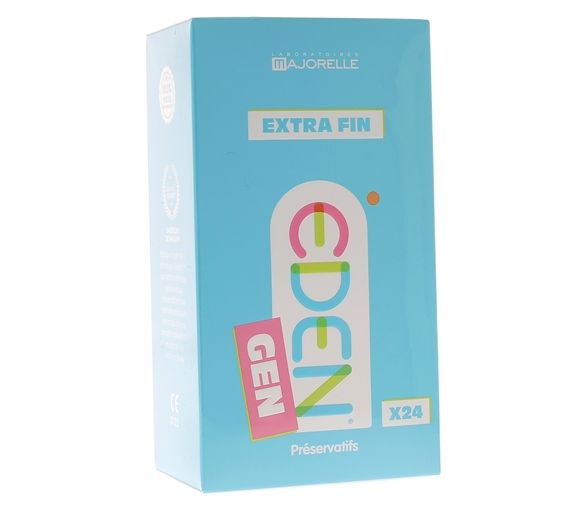 Eden Extra-dünne Latexkondome Laboratoire Majorelle - Schachtel mit 24 Kondomen