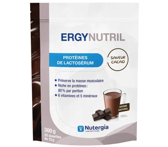 Ergynutril Whey Protein Kakao Nutergia - Beutel mit 300g - image 1