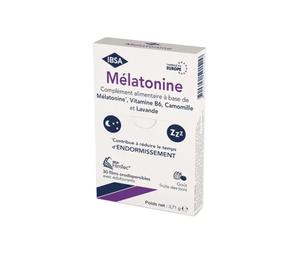 Melatonin 1,9 mg Waldfruchtgeschmack Ibsa FilmTec - Packung mit 30 orodispersiblen Filmen - image 1