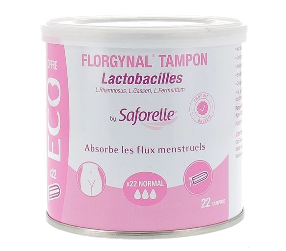 Florgynal probiotisches Tampon normal Eco-Format Saforelle - Packung mit 22 Tampons - image 1