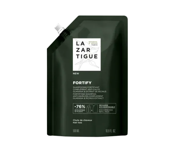 Fortify Anti-Hair Loss Strengthening Shampoo Lazartigue - 500ml Eco-Refill