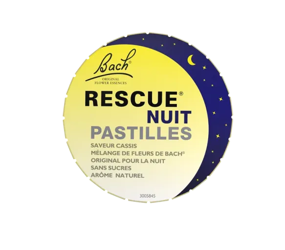 Bach-Blüten Rescue Nacht Pastillen Cassis Geschmack Famadem - 50g Dose - image 1