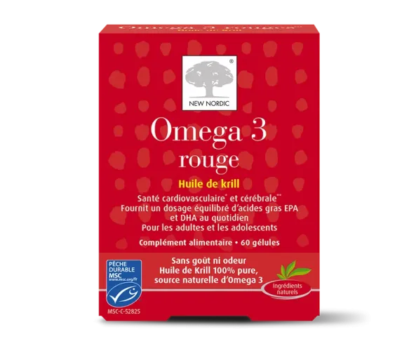Omega 3 rot New Nordic - Dose von 60 Kapseln