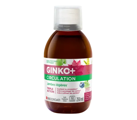 Ginko+ Durchblutung schwere Beine Bouchara-Recordati - Flasche 250ml - image 2