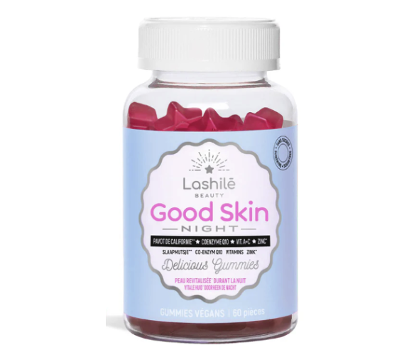 Gute Haut Nacht Lashilé Beauty - 60 Gummies Topf