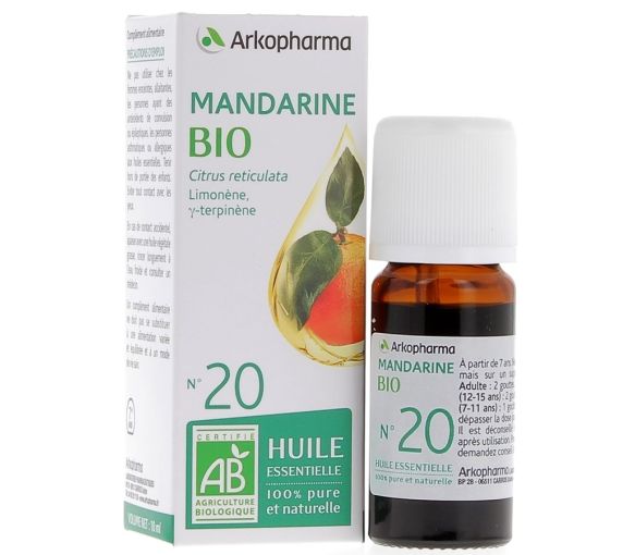 Ätherisches Öl Mandarine Bio Nr. 20 Arkopharma - Flasche mit 10 ml