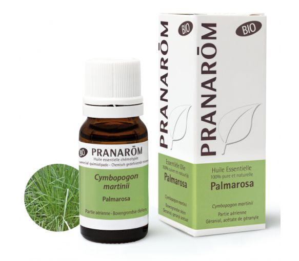 Bio Palmarosa ätherisches Öl Pranarôm - Flasche mit 10 ml