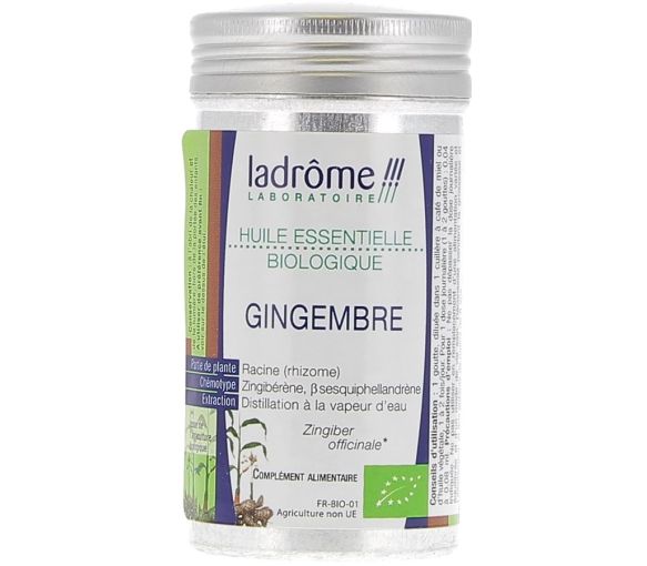Bio Ingwer ätherisches Öl Ladrôme - Flasche mit 10 ml