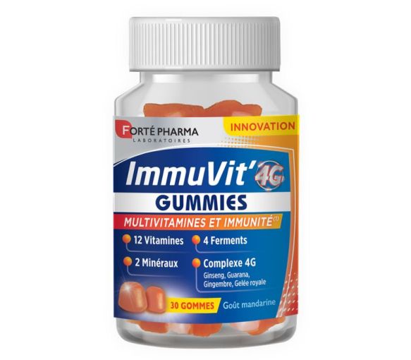 ImmuVit' 4G Mandarinen-Geschmack Forté Pharma - 30 Gummies pro Dose - image 1