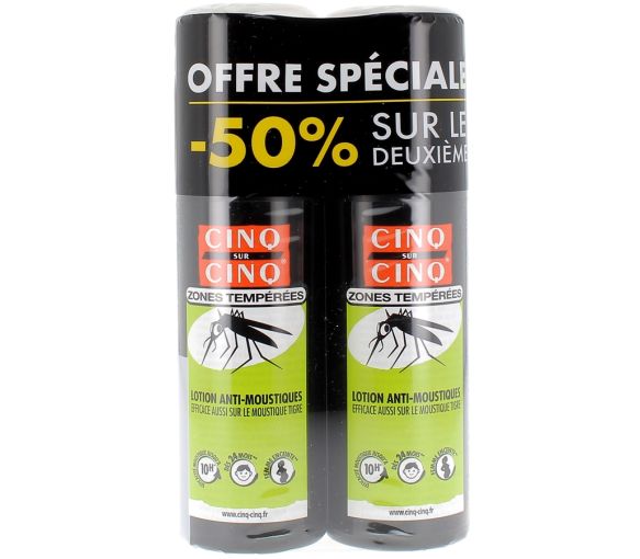 Mückenschutzmittel für gemäßigte Zonen Cinq sur Cinq - 2 Sprays à 100 ml