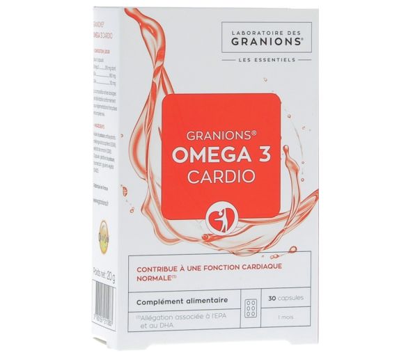 Omega 3 Cardio Granions - Packung mit 30 Kapseln