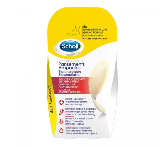 Scholl Blasenpflaster für Fersen - Packung mit 5 Pflastern