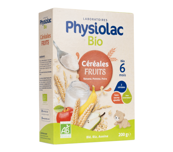 Physiolac Bio Getreidefrüchte ab 6 Monaten Gilbert - 200 g Packung - image 1
