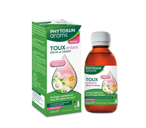 Hustensaft für Kinder mit Erdbeergeschmack Phytosun Arôms - Flasche mit 200ml