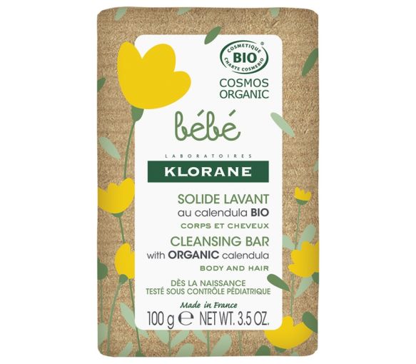 Festes Bio-Baby-Körper- und Haarwaschmittel Klorane - 100g Seife - image 1