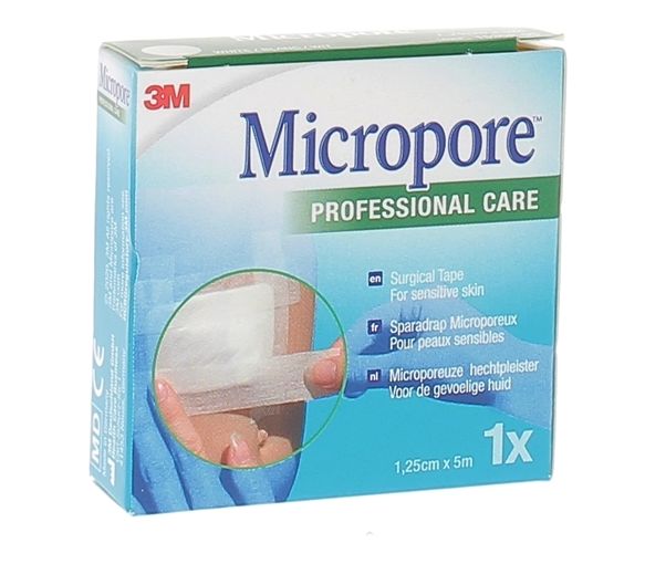 Mikroporenpflaster Micropore 3M - ein Band von 12,5mmx5m