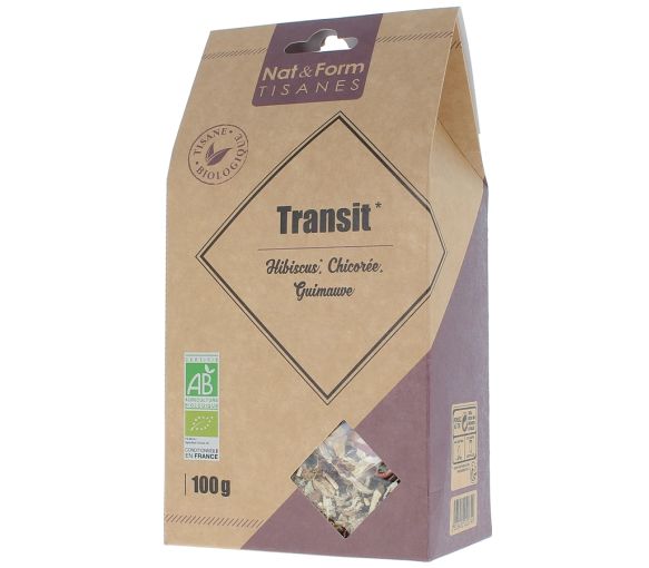 Kräutertee Transit Hibiskus, Chicorée, Bio-Eibisch Nat & Form - 100 g Beutel