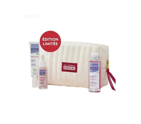 Tasche Meine Sublimactive Routine hohe Verträglichkeit Thermalwasser Jonzac - Tasche mit 3 Produkten
